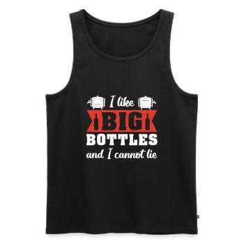 Wine Drinking Wine Tasting Wine Lover - Men's Premium Organic Tank Top - black - Front - AI Model Male 178 light (178cm)