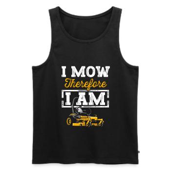 Lawn Mower Mowing Landscaping Landscaper - Men's Premium Organic Tank Top - black - Front - Michal (187cm)