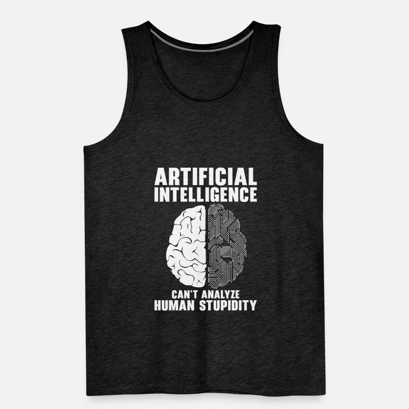 Artificial Intelligence Programmer Brain Human Men's Premium Organic Tank Top