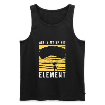 Skydiving Skydiver Skydive Parachuting Air Spirit - Men's Premium Organic Tank Top - black - Front - Michal (187cm)