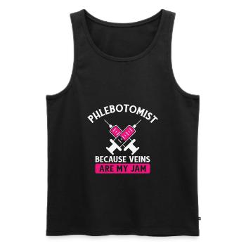 Phlebotomist Phlebotomie Krankenschwester Tech - Männer Premium Bio Tank Top - Schwarz - Vorne - AI Model Male 178 light (178cm)