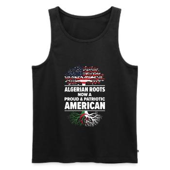 Born Algerian Algeria American USA Citizenship - Men's Premium Organic Tank Top - black - Front - AI Model Male 178 light (178cm)