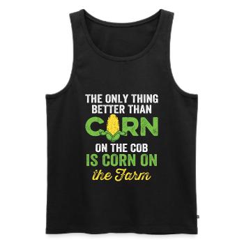 Corn Agriculture Crops Farming Farmer - Men's Premium Organic Tank Top - black - Front - Michal (187cm)