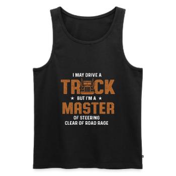 Truck Driver Trucker Driving - Men's Premium Organic Tank Top - black - Front - Michal (187cm)