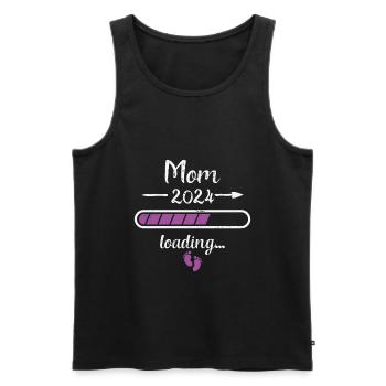 Maman 2024 Chargement Grossesse Mère Maman - Débardeur bio Premium Homme - noir - Devant - Michal (187cm)