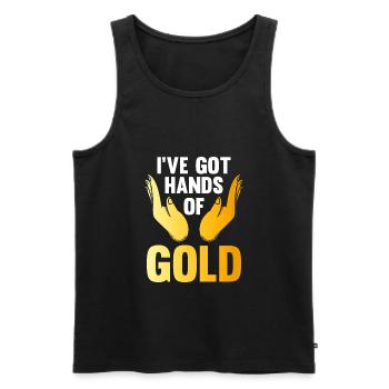 Massagetherapeutin Therapie lizenzierter Masseur - Männer Premium Bio Tank Top - Schwarz - Vorne - Michal (187cm)
