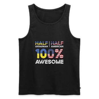 Born Ukrainian Ukraine American USA Citizenship - Men's Premium Organic Tank Top - black - Front - Michal (187cm)