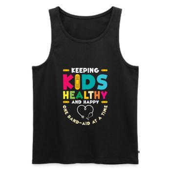 School Nurse Medical Nursing Nurse Appreciation - Men's Premium Organic Tank Top - black - Front - AI Model Male 178 light (178cm)