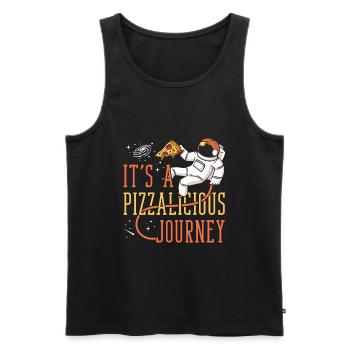 Space Pizza Lover Astronaut Fast Food - Débardeur bio Premium Homme - noir - Devant - Michal (187cm)