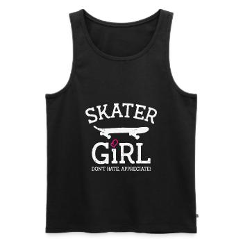 Internationaler Frauentag Skater Girl - Männer Premium Bio Tank Top - Schwarz - Vorne - Michal (187cm)
