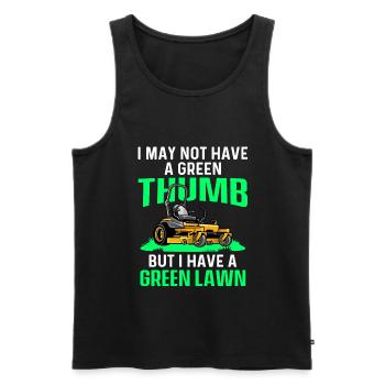 Lawn Mower Mowing Landscaping Landscaper - Men's Premium Organic Tank Top - black - Front - Michal (187cm)