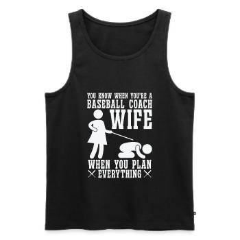 Baseball-Trainerin Ehefrau Berufstätige Mutter - Männer Premium Bio Tank Top - Schwarz - Vorne - Michal (187cm)