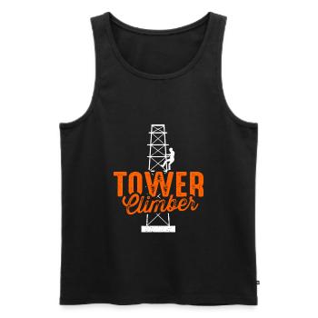Zellturmkletterer Klettertechniker - Männer Premium Bio Tank Top - Schwarz - Vorne - AI Model Male 178 light (178cm)