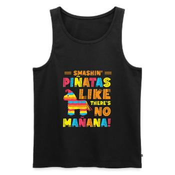 Cinco De Mayo Fête mexicaine de la Piñata Fiesta - Débardeur bio Premium Homme - noir - Devant - AI Model Male 178 light (178cm)
