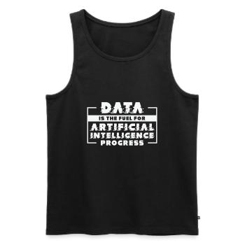 Machine de progrès de l’intelligence artificielle - Débardeur bio Premium Homme - noir - Devant - AI Model Male 178 light (178cm)