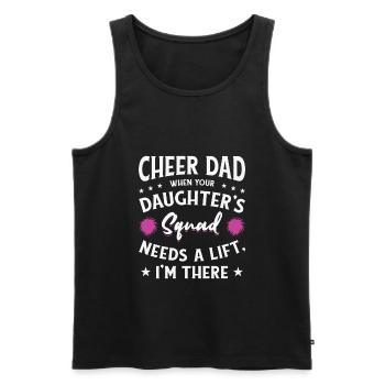 Cheerleader Stolzes Cheer Dad Cheerleading - Männer Premium Bio Tank Top - Schwarz - Vorne - AI Model Male 178 light (178cm)