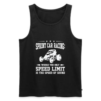 Sprint Car Dirt Track Racing - Männer Premium Bio Tank Top - Schwarz - Vorne - AI Model Male 178 light (178cm)