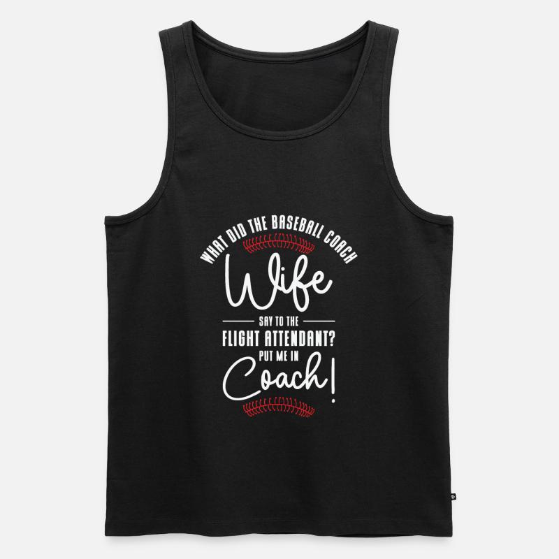 Baseball-Trainerin Ehefrau Berufstätige Mutter - Männer Premium Bio Tank Top - Schwarz