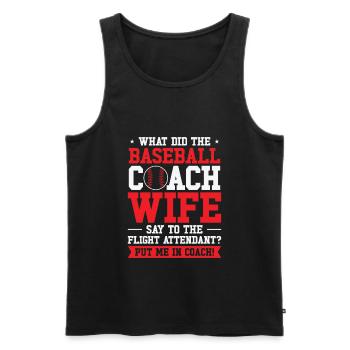 Baseball-Trainerin Ehefrau Berufstätige Mutter - Männer Premium Bio Tank Top - Schwarz - Vorne - Michal (187cm)