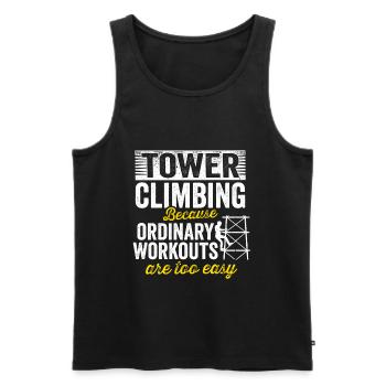 Zellturmkletterer Klettertechniker - Männer Premium Bio Tank Top - Schwarz - Vorne - AI Model Male 178 light (178cm)