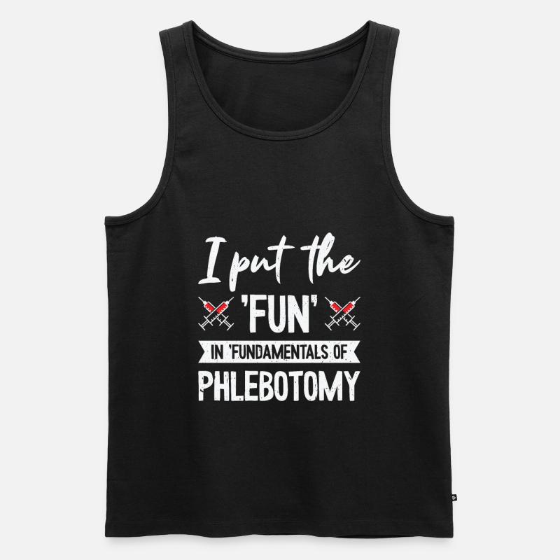Phlebotomist Phlebotomie Krankenschwester Tech - Männer Premium Bio Tank Top - Schwarz