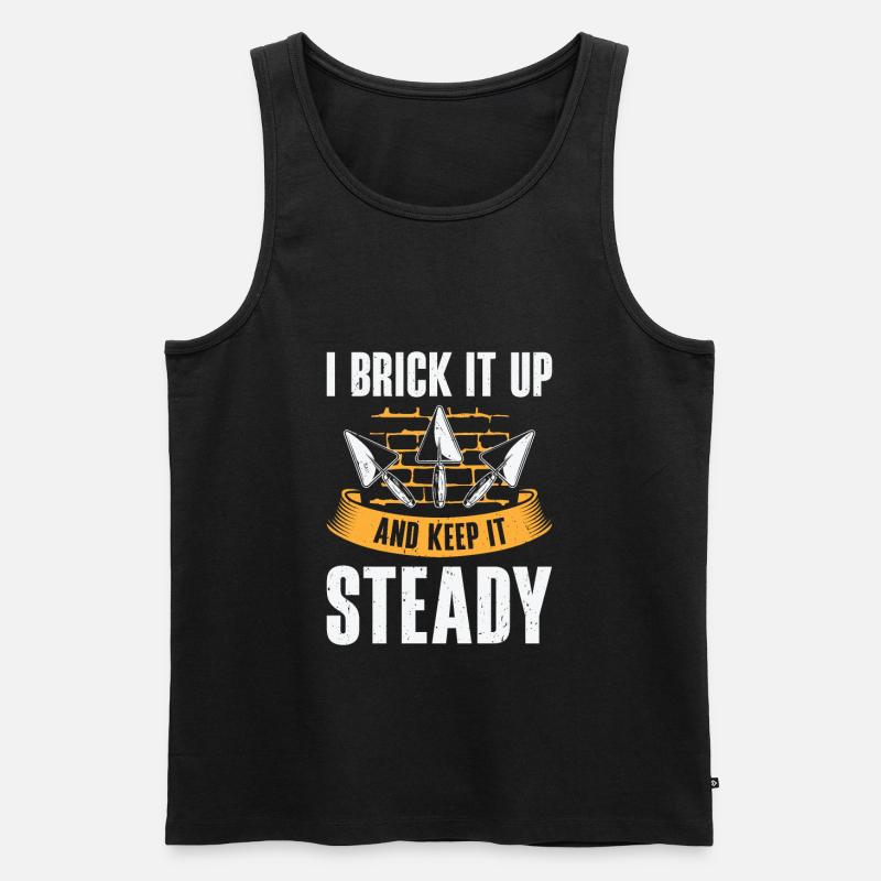 Bricklayer Brick Mason Masonry - Men's Premium Organic Tank Top - black