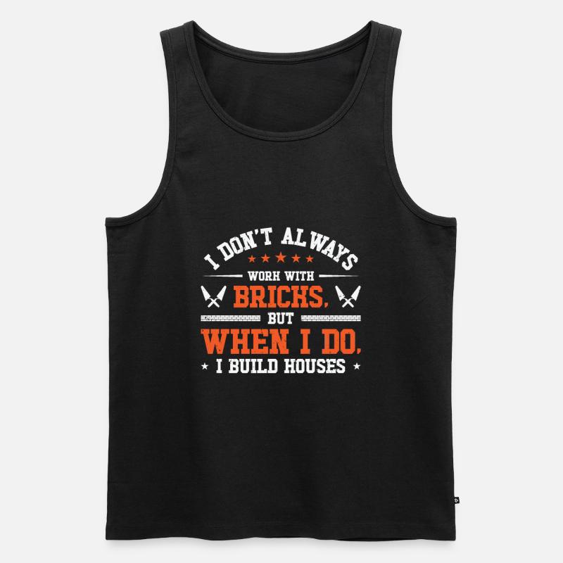 Bricklayer Brick Mason Masonry - Men's Premium Organic Tank Top - black