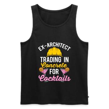 Architekt im Ruhestand Architektur im Ruhestand - Männer Premium Bio Tank Top - Schwarz - Vorne - Michal (187cm)