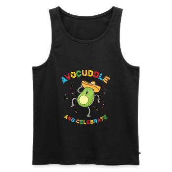 Cinco De Mayo Mexican Mexico Fiesta Drinking Party - Men's Premium Organic Tank Top - black - Front - AI Model Male 178 light (178cm)