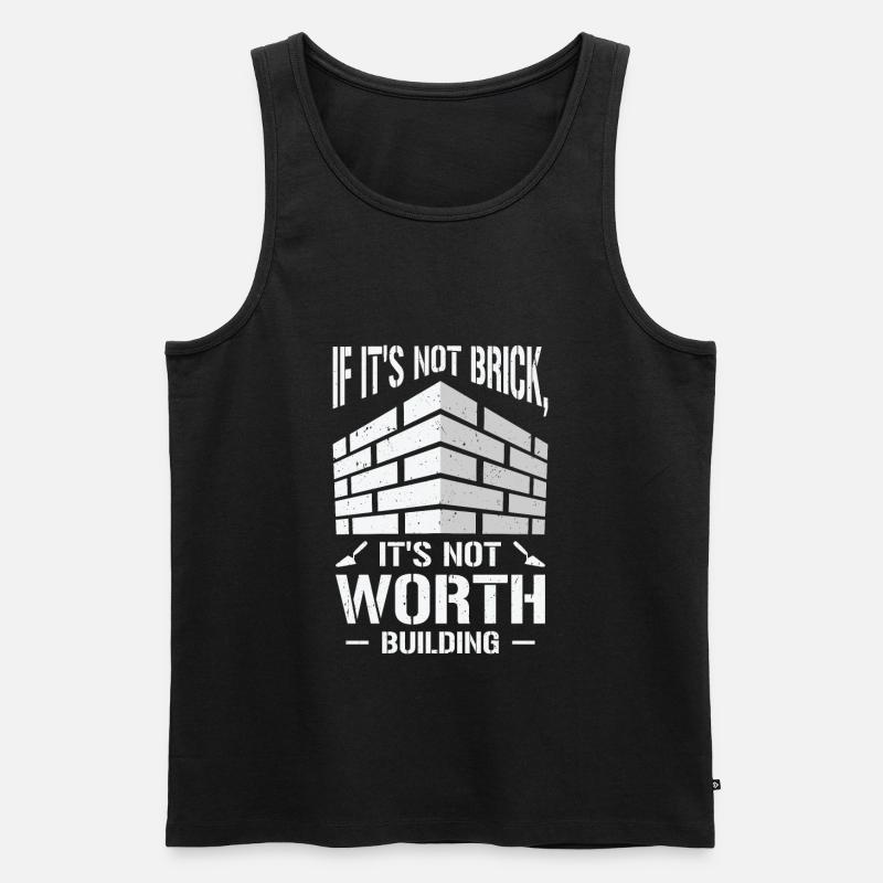 Bricklayer Brick Mason Masonry - Men's Premium Organic Tank Top - black