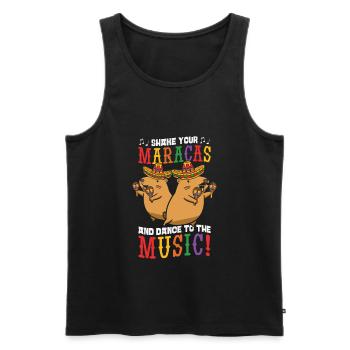 Capybara Mariachi Cinco de Mayo Fiesta - Männer Premium Bio Tank Top - Schwarz - Vorne - Michal (187cm)