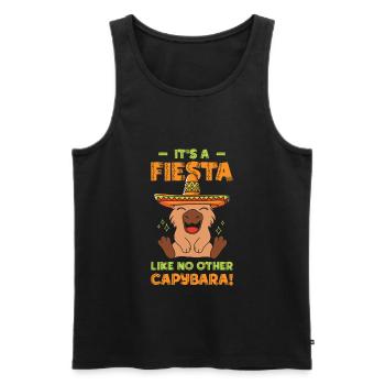 Capybara Mariachi Cinco de Mayo Fiesta - Débardeur bio Premium Homme - noir - Devant - Michal (187cm)