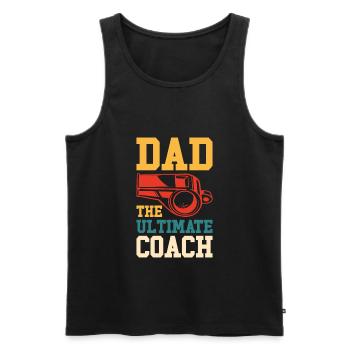 Sport Papa Fête des Pères Sports Équipe Fan Hobby - Débardeur bio Premium Homme - noir - Devant - Michal (187cm)