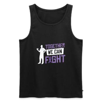 Alzheimer's Awareness Brain Doctors Health - Men's Premium Organic Tank Top - black - Front - Michal (187cm)