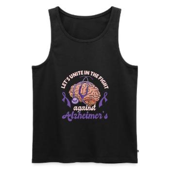 Alzheimer's Awareness Brain Doctors Health - Men's Premium Organic Tank Top - black - Front - Michal (187cm)