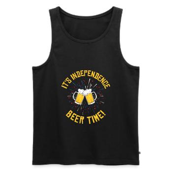 Indépendance des États-Unis Liberté de boire de la bière - Débardeur bio Premium Homme - noir - Devant - Michal (187cm)