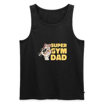 Fitness Fathers Day Gym Workout Training Coach - Men's Premium Organic Tank Top - black - Front - Michal (187cm)