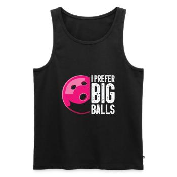 Bowling Femmes Bowler Ball Strike - Débardeur bio Premium Homme - noir - Devant - Michal (187cm)