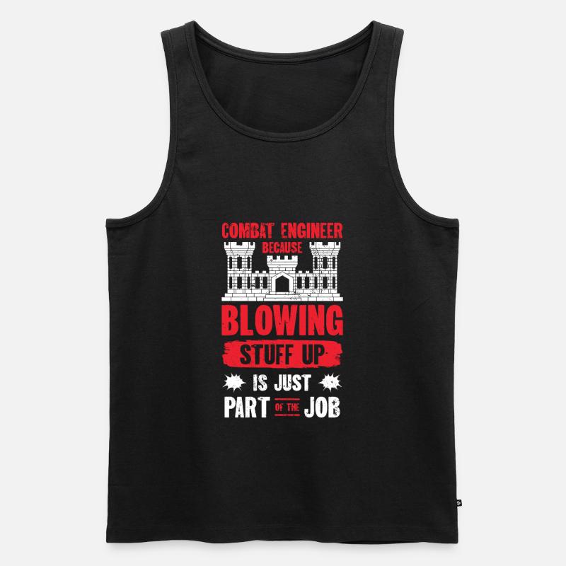 Combat Engineer Engineering Armee - Männer Premium Bio Tank Top - Schwarz