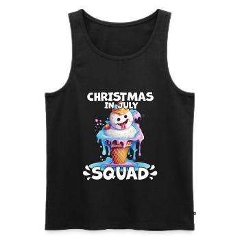 Weihnachten im Juli Schneemann-Eiscreme - Männer Premium Bio Tank Top - Schwarz - Vorne - Michal (187cm)