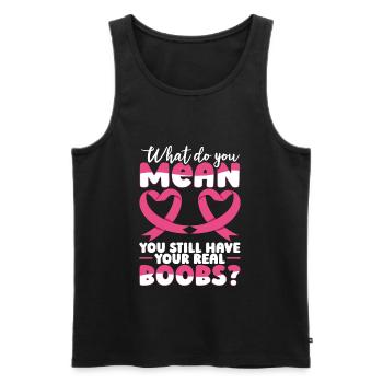 Brustkrebs-Pin Brustkrebs-Bewusstseinswoche - Männer Premium Bio Tank Top - Schwarz - Vorne - AI Model Male 178 light (178cm)