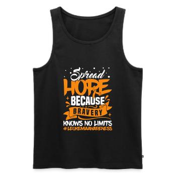 Leukemia Cancer Awareness Ribbon Blood Cancer - Men's Premium Organic Tank Top - black - Front - Michal (187cm)