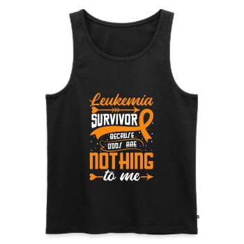 Leukemia Awareness Month Leukemia Cancer Ribbon - Men's Premium Organic Tank Top - black - Front - Michal (187cm)