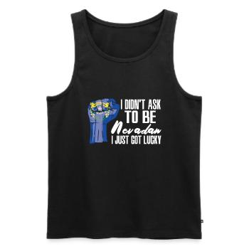 Nevadaner Amerikaner US-Patriot USA Gewachsen - Männer Premium Bio Tank Top - Schwarz - Vorne - Michal (187cm)