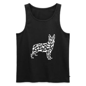Golden Retriever Hund Golden Retriever Silhouette - Männer Premium Bio Tank Top - Schwarz - Vorne - Michal (187cm)