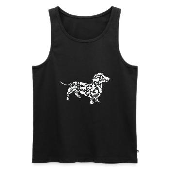 Dackel Hund Dackel Mama Dackel Papa - Männer Premium Bio Tank Top - Schwarz - Vorne - AI Model Male 178 light (178cm)