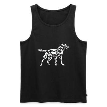 Labrador Retriever Hund Silhouette Posen - Männer Premium Bio Tank Top - Schwarz - Vorne - Michal (187cm)