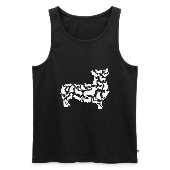 Pembroke Welsh Corgi Dog Mom Pembroke Welsh Corgi - Men's Premium Organic Tank Top - black - Front - AI Model Male 178 light (178cm)