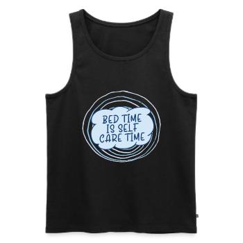 Bed Time Napetizer Selbstpflege Schlafsofa - Männer Premium Bio Tank Top - Schwarz - Vorne - AI Model Male 178 light (178cm)
