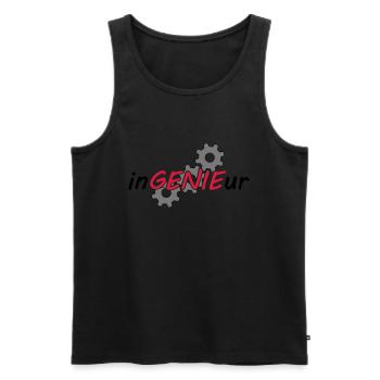 inGENIEur - Männer Premium Bio Tank Top - Schwarz - Vorne - Michal (187cm)